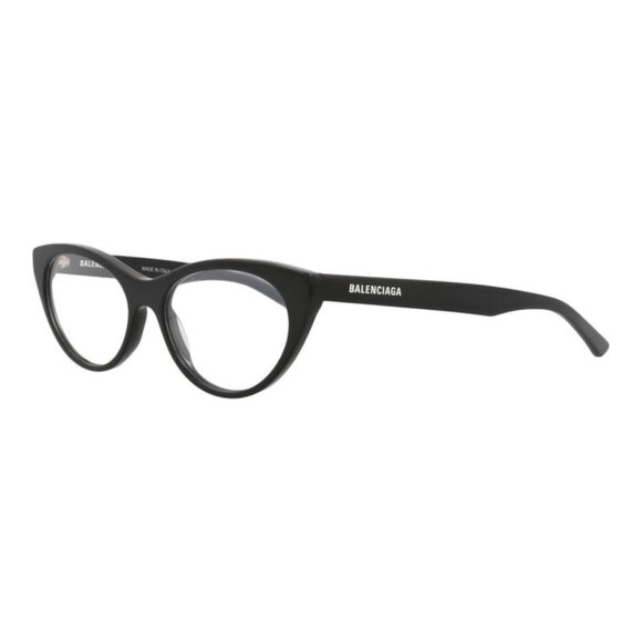 Balenciaga Womens Cat Eye Black Black Transparent Fashion Designer Eyewear - Picture 1 of 4
